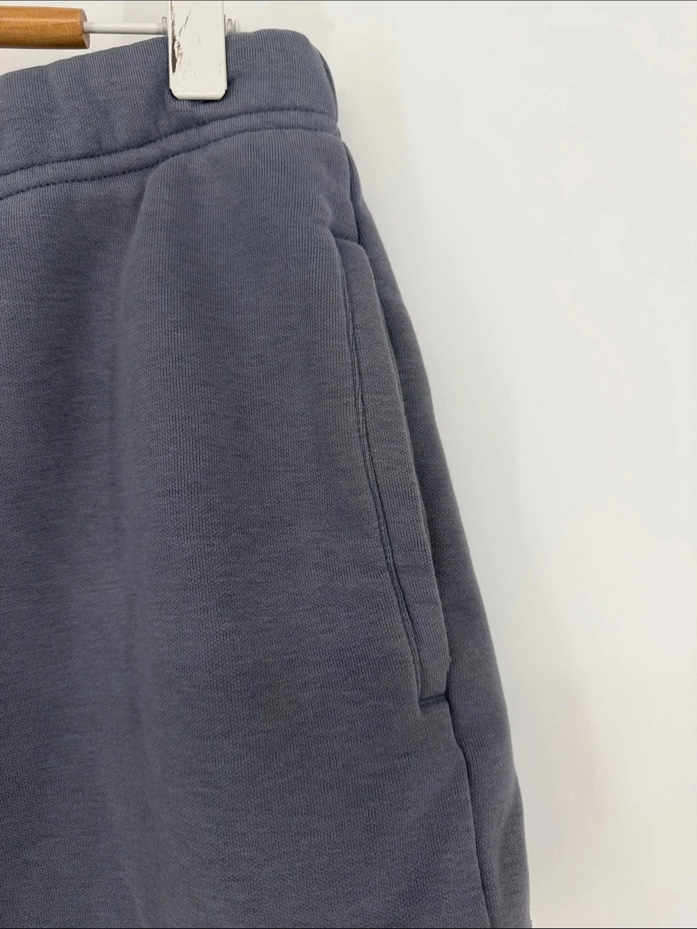 SKIMS Cotton Fleece Lounge Shorts Gray Small Cozy Drawstring Pockets - Picture 2 of 5